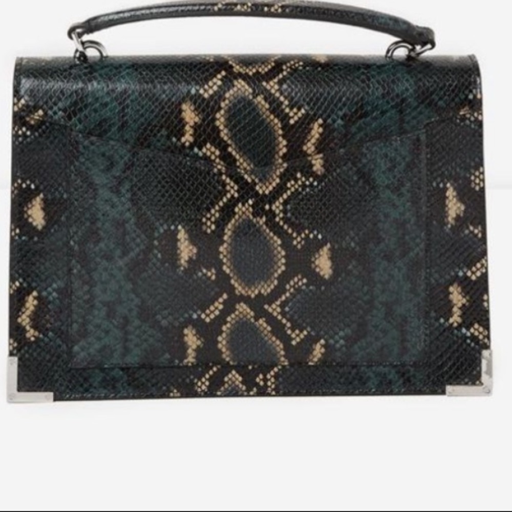 New Kooples Maxi GREEN AND BLACK PYTHON EMILY BAG - Picture 2 of 14